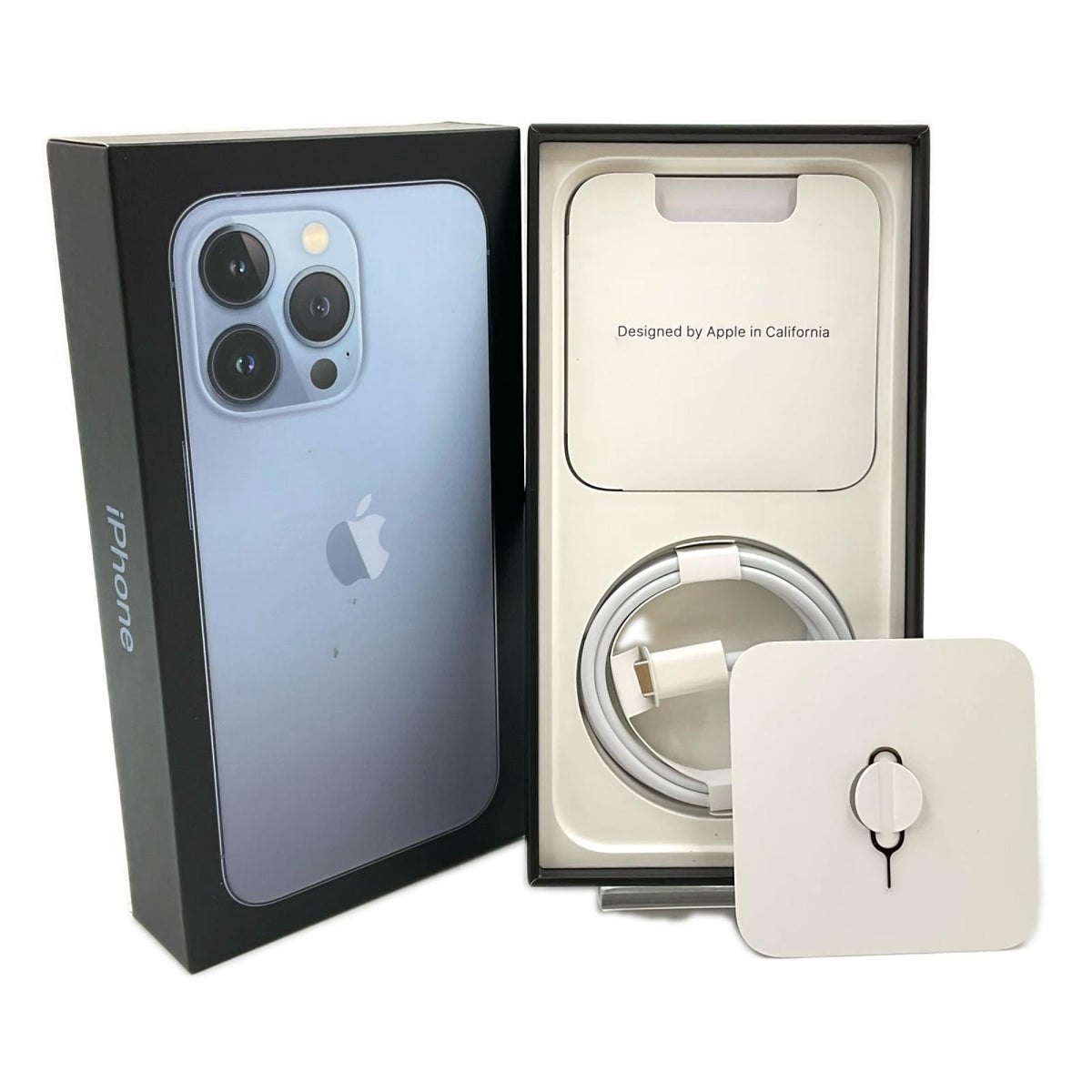【全額返金保証】【最速発送】Apple iPhone iPhone 13 Pro 128GB シエラブルー Softbank SIMフリー 白ロム 美品 動作確認済 86%