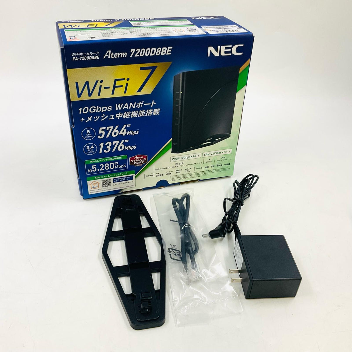 【全額返金保証】【最速発送】NEC Aterm 7200D8BE Wi-Fi 7対応ホームルーター PA-7200D8BE 美品 動作確認済