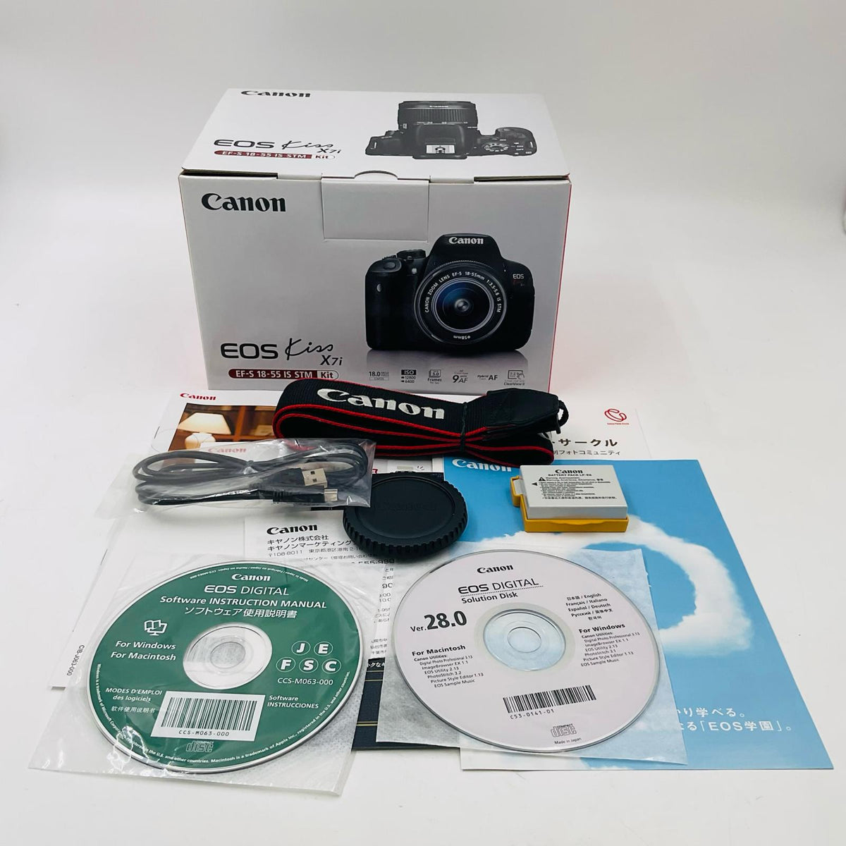 【全額返金保証】【最速発送】Canon デジタル一眼 EOS Kiss X7i ボディ ブラック 動作確認済