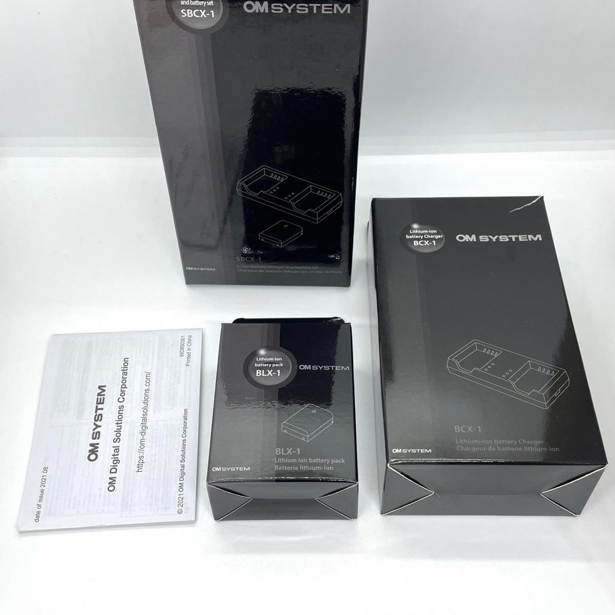 【全額返金保証】【最速発送】OM SYSTEM SBCX-1 リチウムイオン充電器電池セット 動作確認済