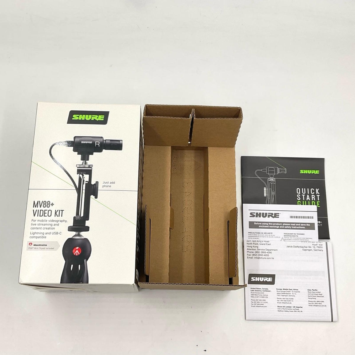 【全額返金保証】【最速発送】SHURE MV88+ ビデオキット ステレオコンデンサーマイクロホン 美品 動作確認済