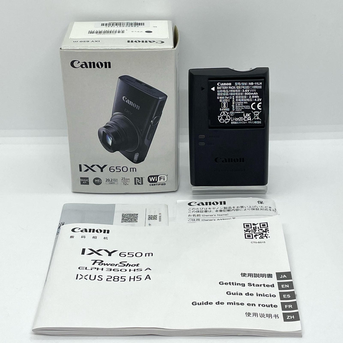 【全額返金保証】【最速発送】 コンパクトデジタルカメラ IXY 650 m ブラック 美品 動作確認済
