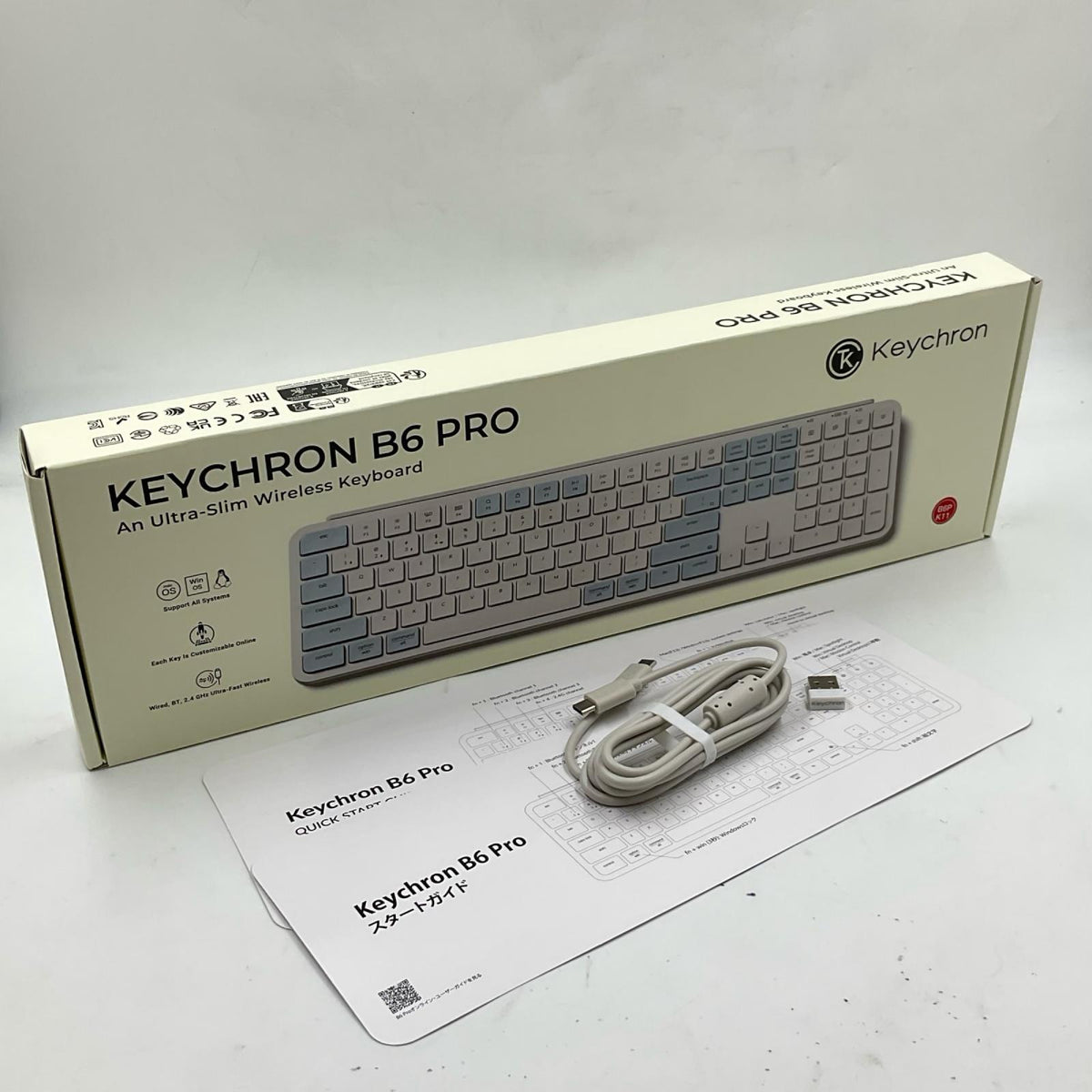 【全額返金保証】【最速発送】Keychron B6P-K11 レトロブルー B6 Pro 超美品 動作確認済
