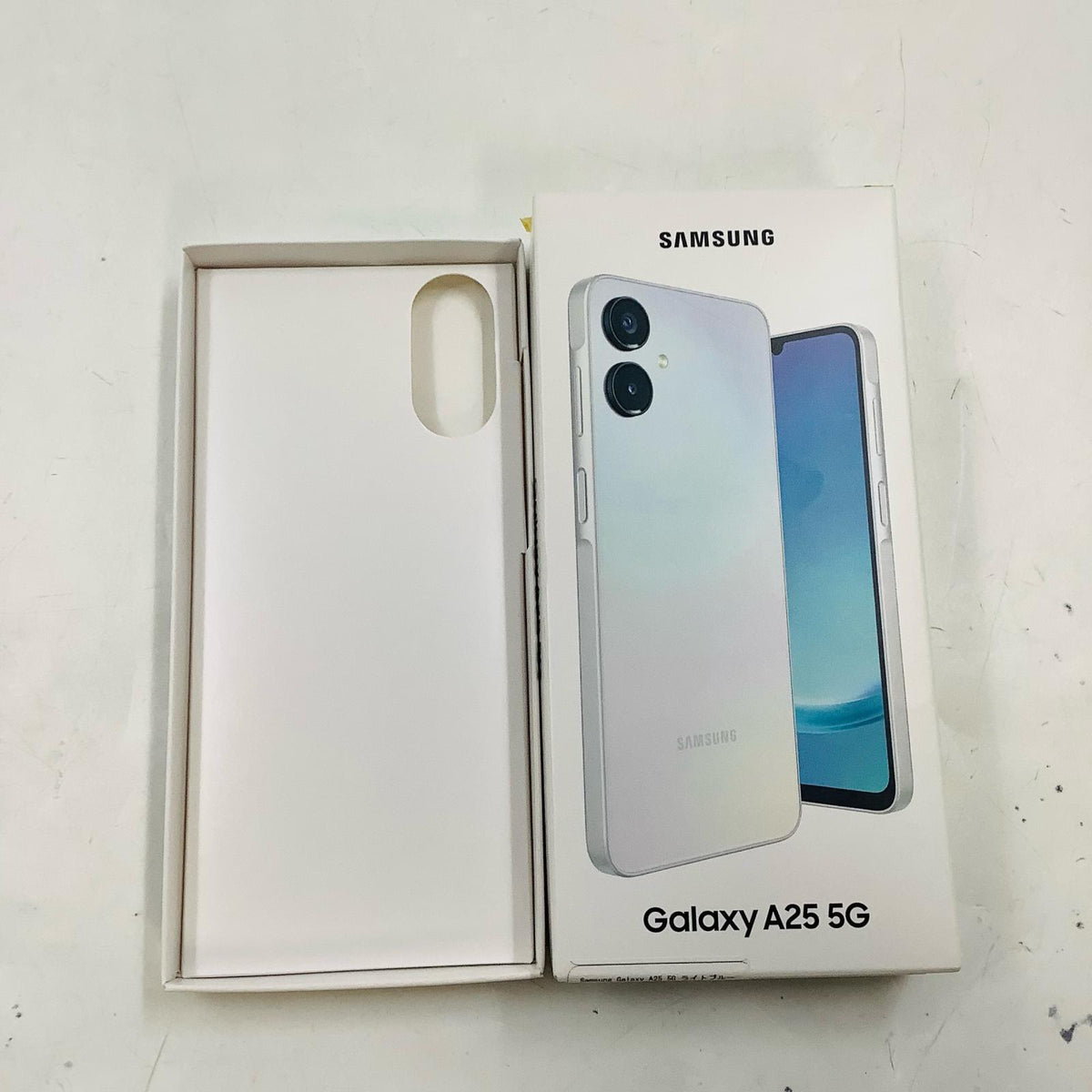 【全額返金保証】【最速発送】SAMSUNG Galaxy A25 5G 64GB ライトブルー au SIMフリー SCG33 白ロム 美品 動作確認済