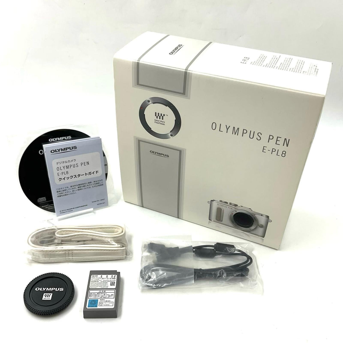 【全額返金保証】【最速発送】OLYMPUS デジタル一眼 PEN E-PL8 ボディ ホワイト 美品 動作確認済