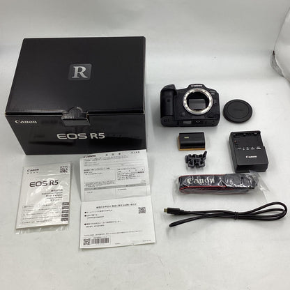 【全額返金保証】【最速発送】Canon デジタル一眼 EOS R5 ブラック 美品 動作確認済