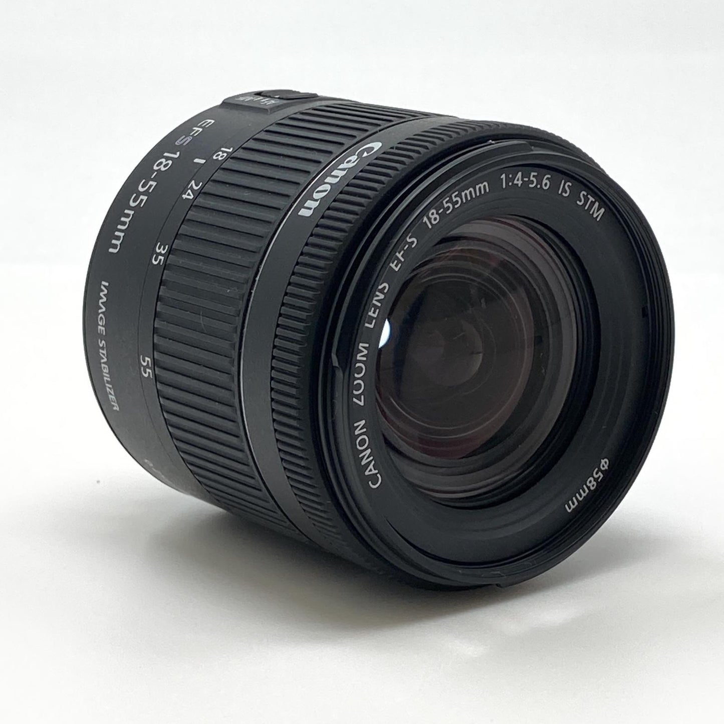 【全額返金保証】【最速発送】Canon EF-S18-55mm F4-5.6 IS STM ブラック 超美品 動作確認済