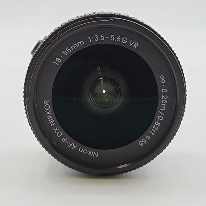 【全額返金保証】【最速発送】Nikon AF-P DX 18-55/3.5-5.6GVR　ブラック 美品 動作確認済