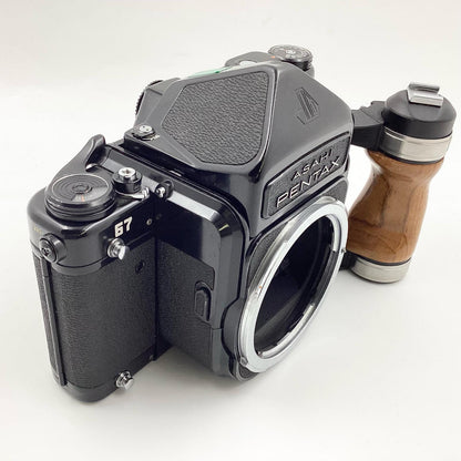 【最速発送】PENTAX 67 木製グリップ付き【難有】