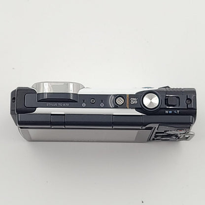 【全額返金保証】【最速発送】OLYMPUS コンパクトデジタルカメラ STYLUS TG-870 Tough [ホワイト] 動作確認済