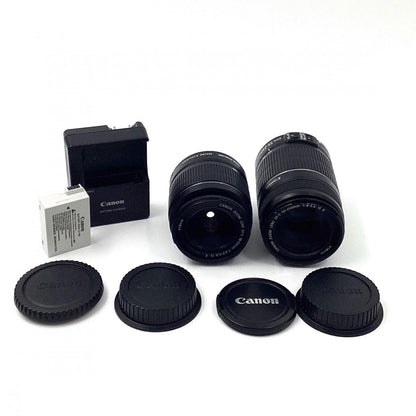 【全額返金保証】【最速発送】Canon デジタル一眼 EOS kiss X5 ダブルズームキット ブラック 動作確認済