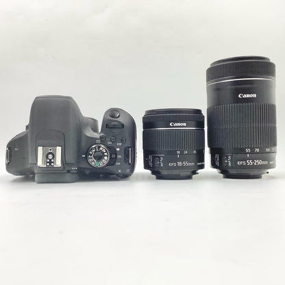 【全額返金保証】【最速発送】Canon デジタル一眼 EOS kiss X9i ダブルズームキット ブラック 美品 動作確認済