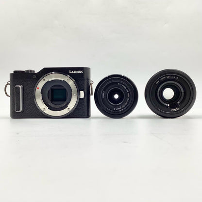【全額返金保証】【最速発送】Panasonic デジタル一眼 LUMIX DC-GF10W-K ダブルレンズキット ブラック 美品 動作確認済