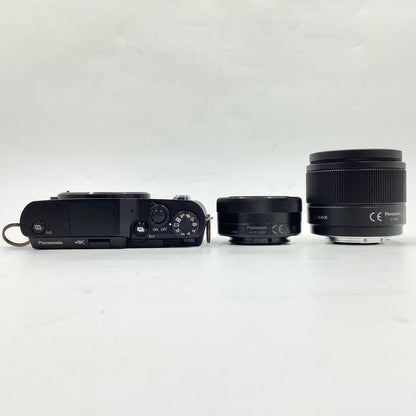 【全額返金保証】【最速発送】Panasonic デジタル一眼 LUMIX DC-GF10W-K ダブルレンズキット ブラック 美品 動作確認済