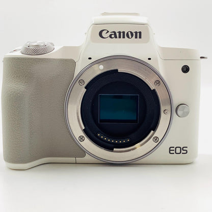 【全額返金保証】【最速発送】Canon デジタル一眼 EOS Kiss M2 ボディ ホワイト 美品 動作確認済