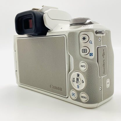 【全額返金保証】【最速発送】Canon デジタル一眼 EOS Kiss M2 ボディ ホワイト 美品 動作確認済