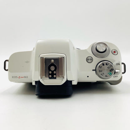 【全額返金保証】【最速発送】Canon デジタル一眼 EOS Kiss M2 ボディ ホワイト 美品 動作確認済
