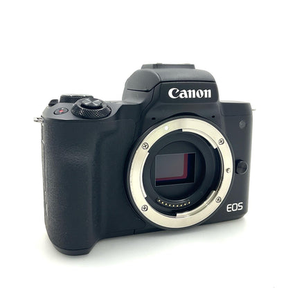 【全額返金保証】【最速発送】Canon デジタル一眼 EOS Kiss M2 EF-M15-45 IS STM レンズキット ブラック 美品 動作確認済