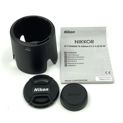 【全額返金保証】【最速発送】Nikon AF-P NIKKOR 70-300mm f/4.5-5.6E ED VR 美品 動作確認済
