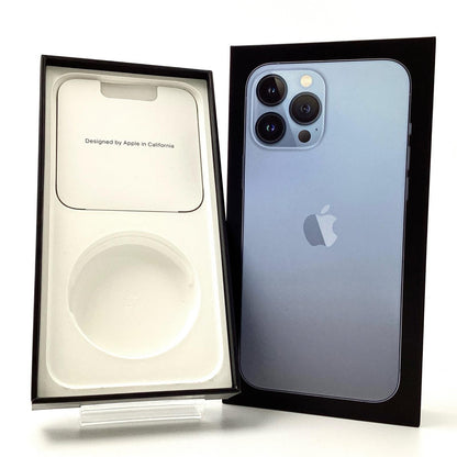 【全額返金保証】【最速発送】Apple iPhone iPhone 13 Pro Max 256GB シエラブルー Softbank 白ロム 動作確認済 83%