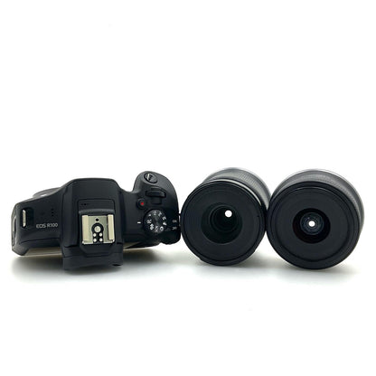 【全額返金保証】【最速発送】Canon デジタル一眼 EOS R100 ダブルズームキット ブラック 超美品 動作確認済