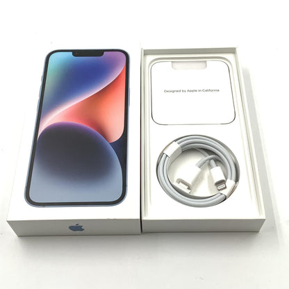 【全額返金保証】【最速発送】Apple iPhone iPhone 14 128GB ブルー SIMフリー 動作確認済 85%