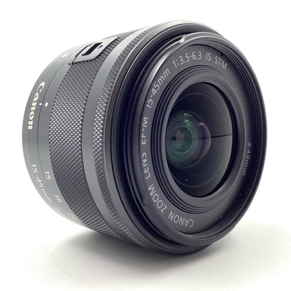 【全額返金保証】【最速発送】Canon EF-M15-45mm F3.5-6.3 IS STM [グラファイト] 美品 動作確認済