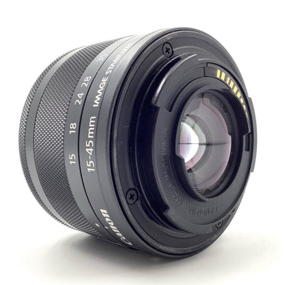 【全額返金保証】【最速発送】Canon EF-M15-45mm F3.5-6.3 IS STM [グラファイト] 美品 動作確認済