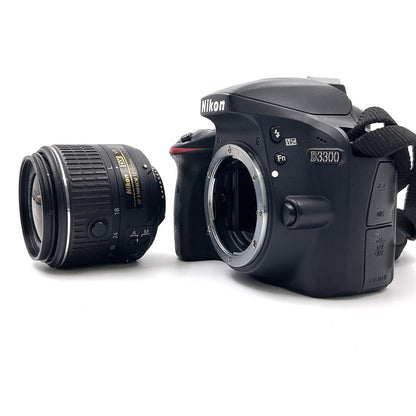 【全額返金保証】【最速発送】Nikon デジタル一眼 D3300 18-55 VRII レンズキット ブラック 動作確認済