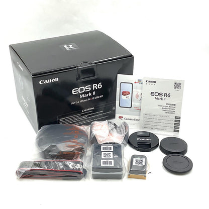 【全額返金保証】【最速発送】Canon デジタル一眼 EOS R6 Mark II RF24-105L IS USM レンズキット ブラック 新品未開封 即納OK