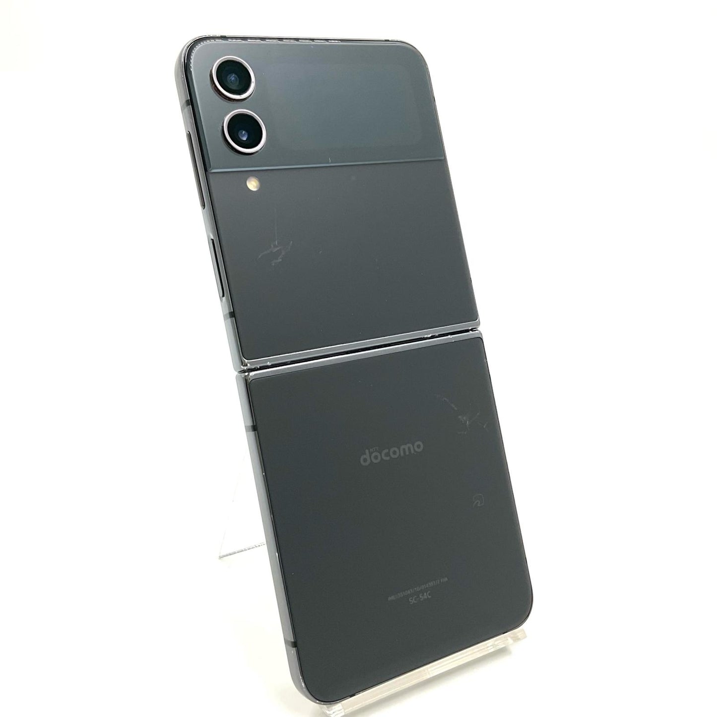 【最速発送】SAMSUNG Galaxy Z Flip4 128GB グラファイト docomo SC-54C 白ロム【難有】