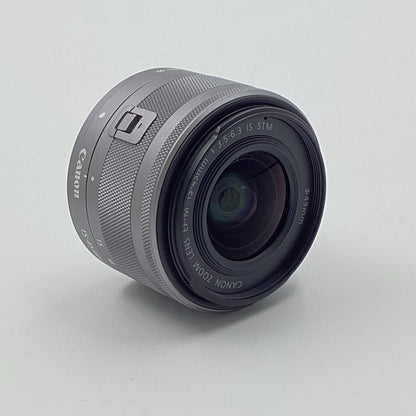 【全額返金保証】【最速発送】Canon EF-M15-45mm F3.5-6.3 IS STM[シルバー] 美品 動作確認済