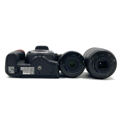 【全額返金保証】【最速発送】Nikon デジタル一眼 D5600 ダブルズームキット ブラック 美品 動作確認済
