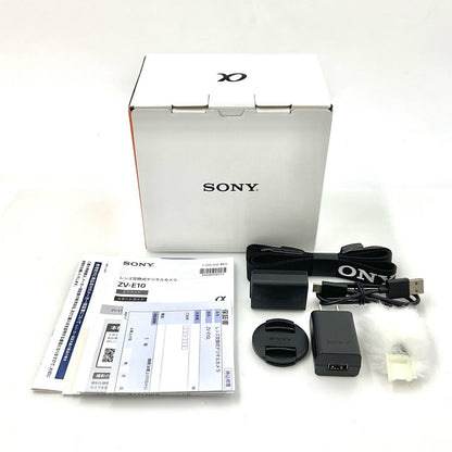 【全額返金保証】【最速発送】Sony デジタル一眼 VLOGCAM ZV-E10L パワーズームレンズキット [ホワイト] ホワイト 超美品 動作確認済