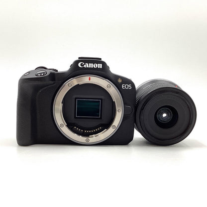 【全額返金保証】【最速発送】Canon デジタル一眼 EOS R50 RF-S18-45 IS STM レンズキット [ブラック] ブラック 美品 動作確認済