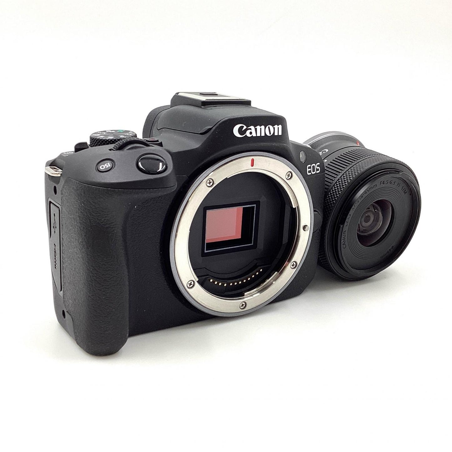 【全額返金保証】【最速発送】Canon デジタル一眼 EOS R50 RF-S18-45 IS STM レンズキット [ブラック] ブラック 美品 動作確認済