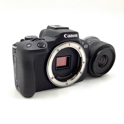 【全額返金保証】【最速発送】Canon デジタル一眼 EOS R50 RF-S18-45 IS STM レンズキット [ブラック] ブラック 美品 動作確認済
