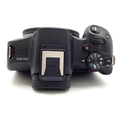 【全額返金保証】【最速発送】Canon デジタル一眼 EOS R50 RF-S18-45 IS STM レンズキット [ブラック] ブラック 美品 動作確認済