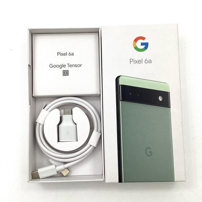 【全額返金保証】【最速発送】Google Pixel 6a 128GB Sage au GB17L 白ロム 動作確認済