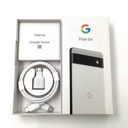 【全額返金保証】【最速発送】Google Pixel 6a 128GB Chalk au GB17L 白ロム 動作確認済