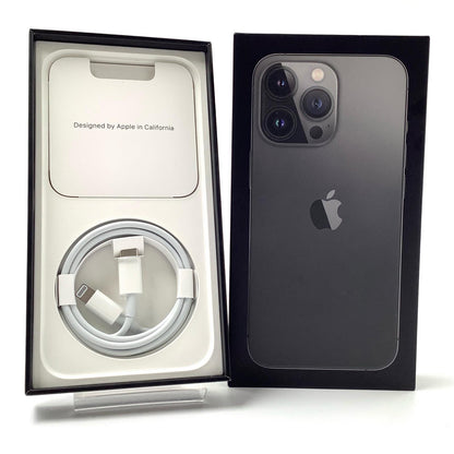 【全額返金保証】【最速発送】Apple iPhone iPhone 13 Pro 128GB グラファイト au 白ロム 動作確認済 92%