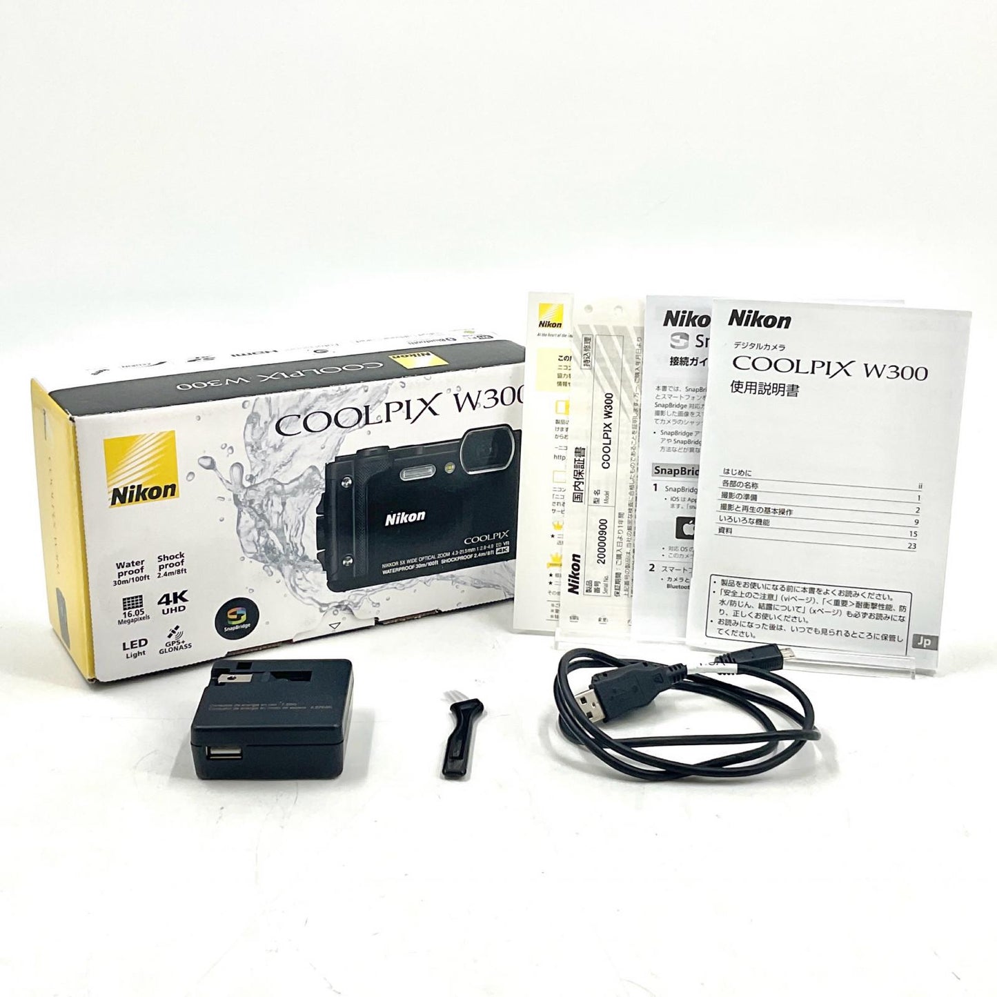 【全額返金保証】【最速発送】Nikon コンパクトデジタルカメラ COOLPIX W300 美品 動作確認済