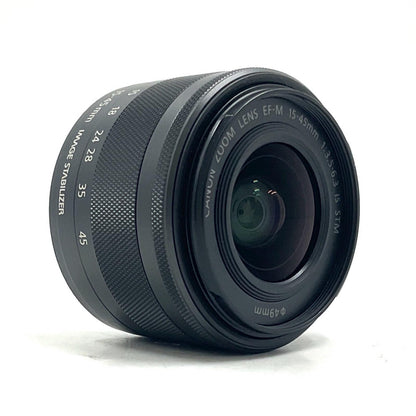 【全額返金保証】【最速発送】Canon EF-M15-45mm F3.5-6.3 IS STM [グラファイト] 美品 動作確認済