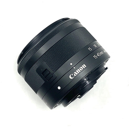 【全額返金保証】【最速発送】Canon EF-M15-45mm F3.5-6.3 IS STM [グラファイト] 美品 動作確認済