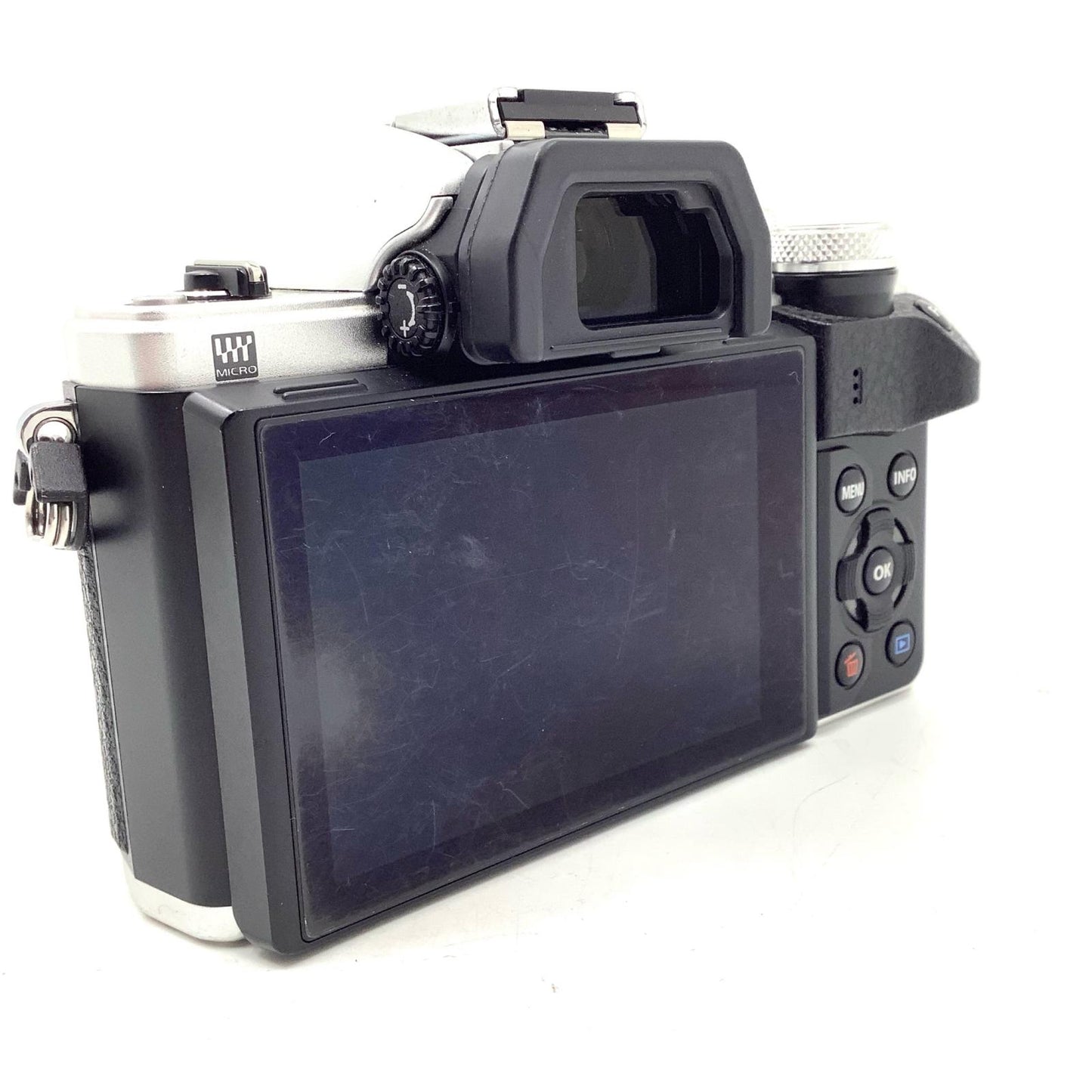 【全額返金保証】【最速発送】OLYMPUS デジタル一眼 OM-D E-M10 Mark II ボディ シルバー 美品 動作確認済