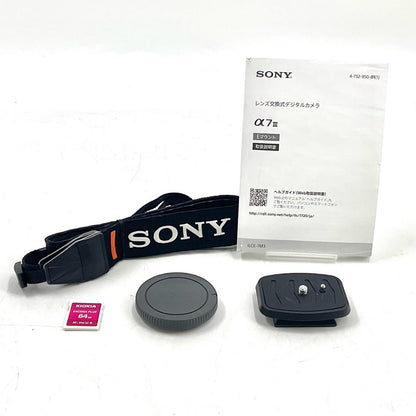 【全額返金保証】【最速発送】Sony デジタル一眼 α7 III ILCE-7M3 ボディ ブラック 動作確認済
