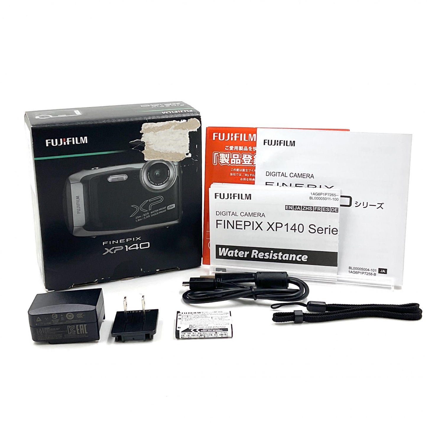 【全額返金保証】【最速発送】FUJIFILM コンパクトデジタルカメラ FinePix XP140[ダークシルバー] 動作確認済