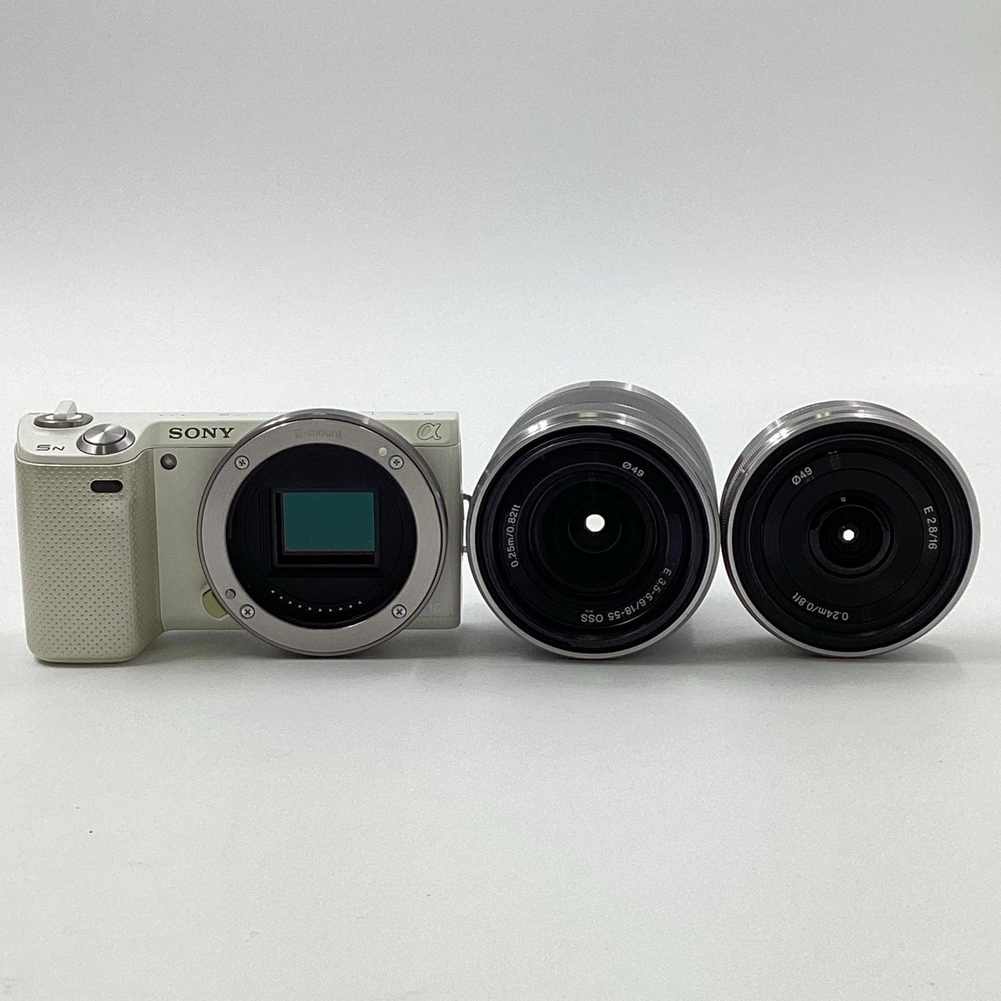 【全額返金保証】【最速発送】Sony デジタル一眼 α NEX-5NY ダブルズームレンズキット  ホワイト 動作確認済