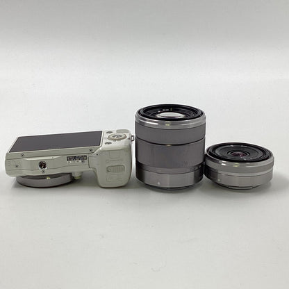 【全額返金保証】【最速発送】Sony デジタル一眼 α NEX-5NY ダブルズームレンズキット  ホワイト 動作確認済