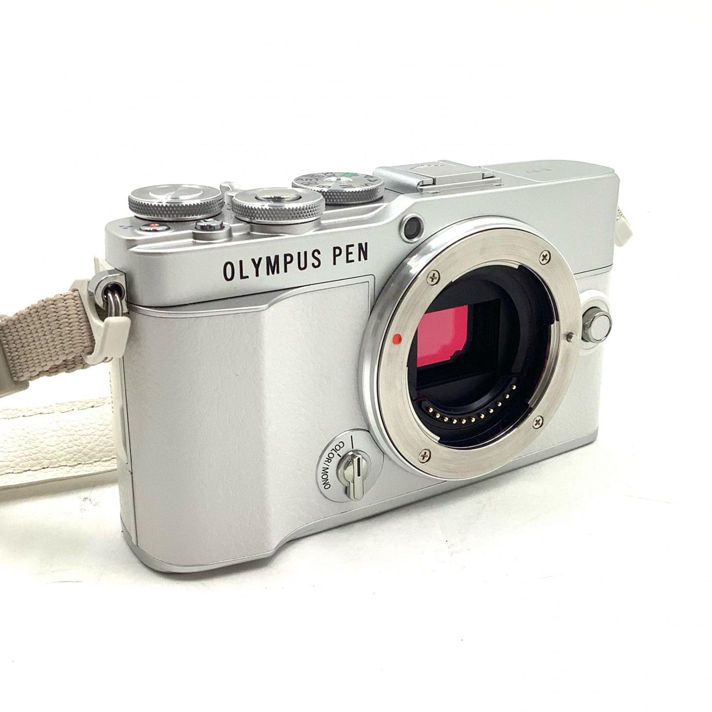 【全額返金保証】【最速発送】OLYMPUS デジタル一眼 PEN E-P7 EZダブルズームキット ホワイト 美品 動作確認済